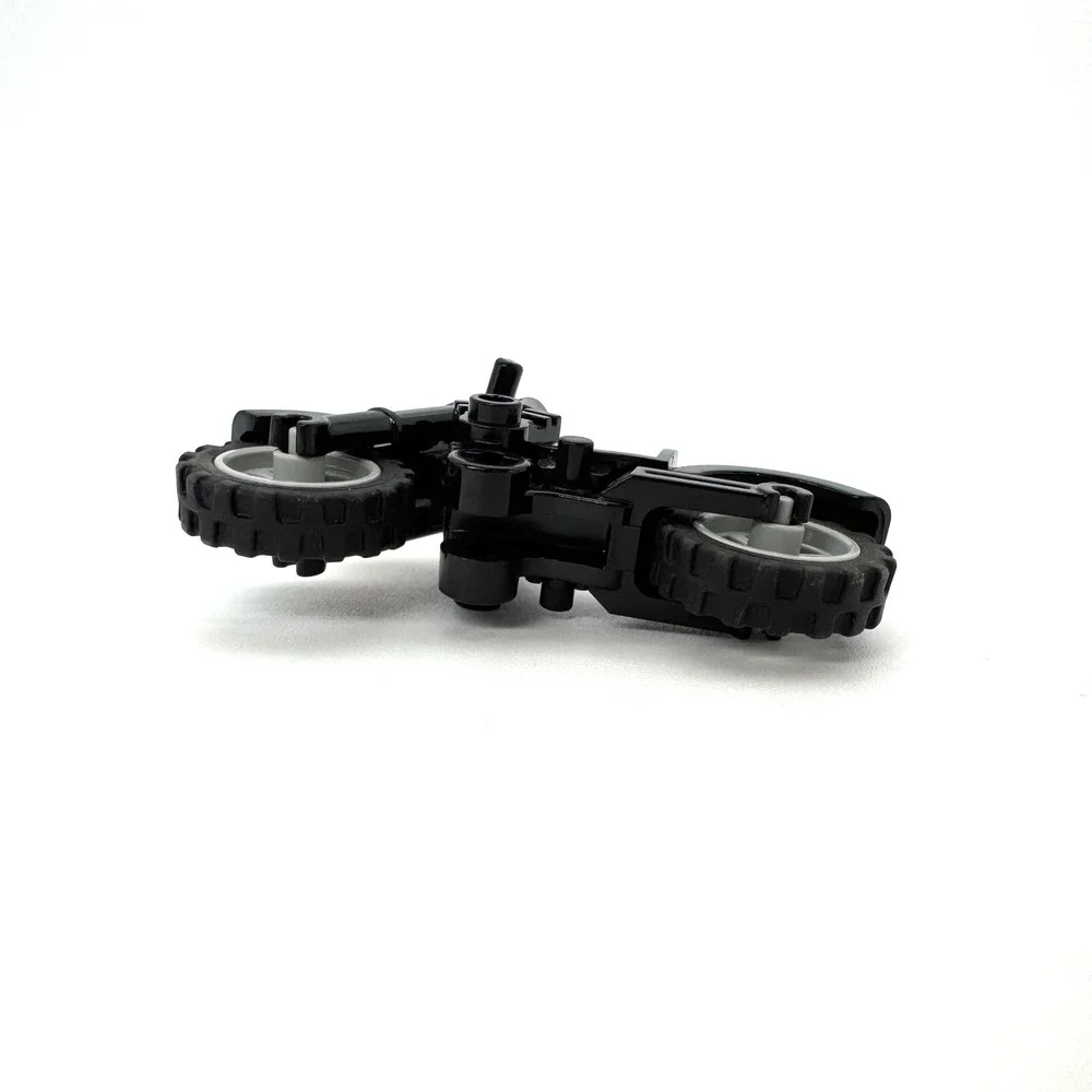 Lego Black Motorcycle Minifigure Scale Vehicle Black Chassis Vintage Town City